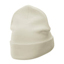 12 Inch Solid Knit Cuff Long Beanie Made in USA