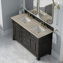 James Martin Brookfield 60" Double Bathroom Vanity, Black Onyx