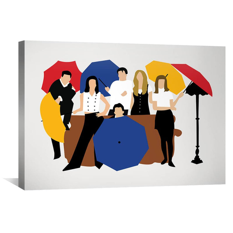 Umbrella Friends Canvas