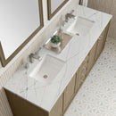 James Martin Chicago 72" Double Bathroom Vanity, Walnut Whisper