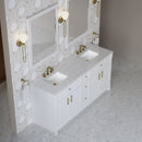 James Martin Bellshire 72" Double Bathroom Vanity, Bright White