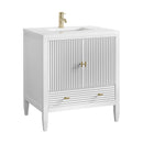 James Martin Myrrin 30" Single Bathroom Vanity, Bright White