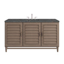 James Martin Portland 60" Single Bathroom Vanity, Whitewashed Walnut