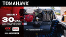 30 Gallon Air Compressor 13HP Honda GX390 Engine Horizontal Tank 24.4 CFM @ 90 PSI Gas-Powered by Tomahawk Power