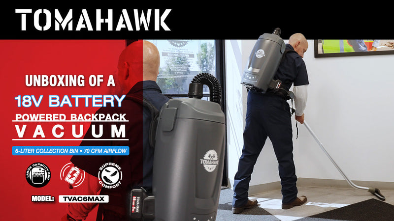 18V Battery Powered Backpack Vacuum 6L for Janitorial Cleaning – Lightweight Cordless Commercial Vacuum with Quiet Operation