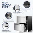 Under Counter Refrigerator, 24 Inch Double Drawer Beverage Fridge F58145