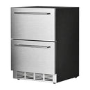 Under Counter Refrigerator, 24 Inch Double Drawer Beverage Fridge F58145 by Kismile
