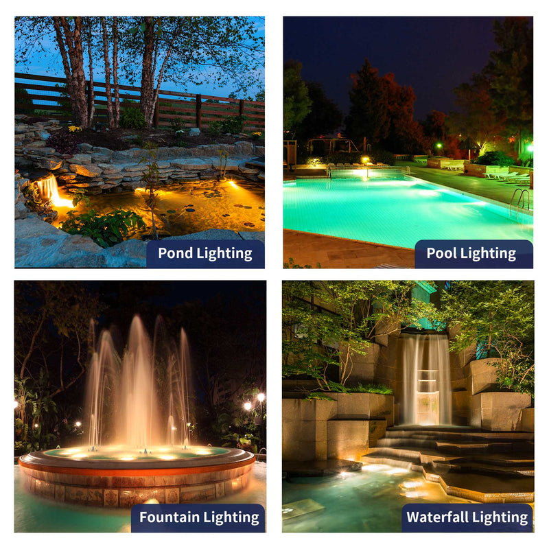 Gardenreet Cast Brass LED Underwater Pond Light for Submersible,Waterfall,Pool,Fountain and Without Bulb (2801)