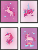 Kids pink purple unicorn