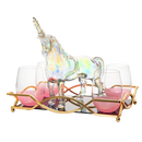 Iridescent Unicorn Wine Whiskey Decanter Set 750ml