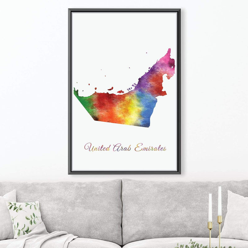 United Arab Emirates Rainbow Canvas