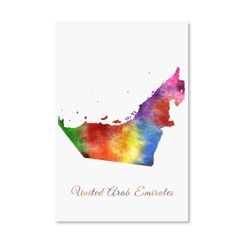 United Arab Emirates Rainbow Canvas