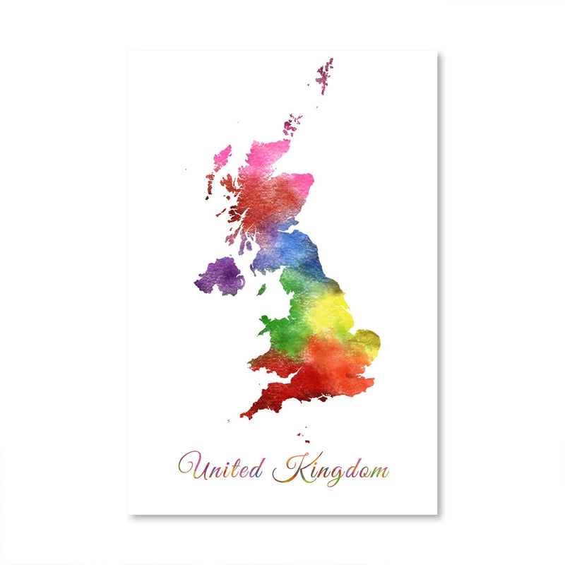 United Kingdom Rainbow Canvas