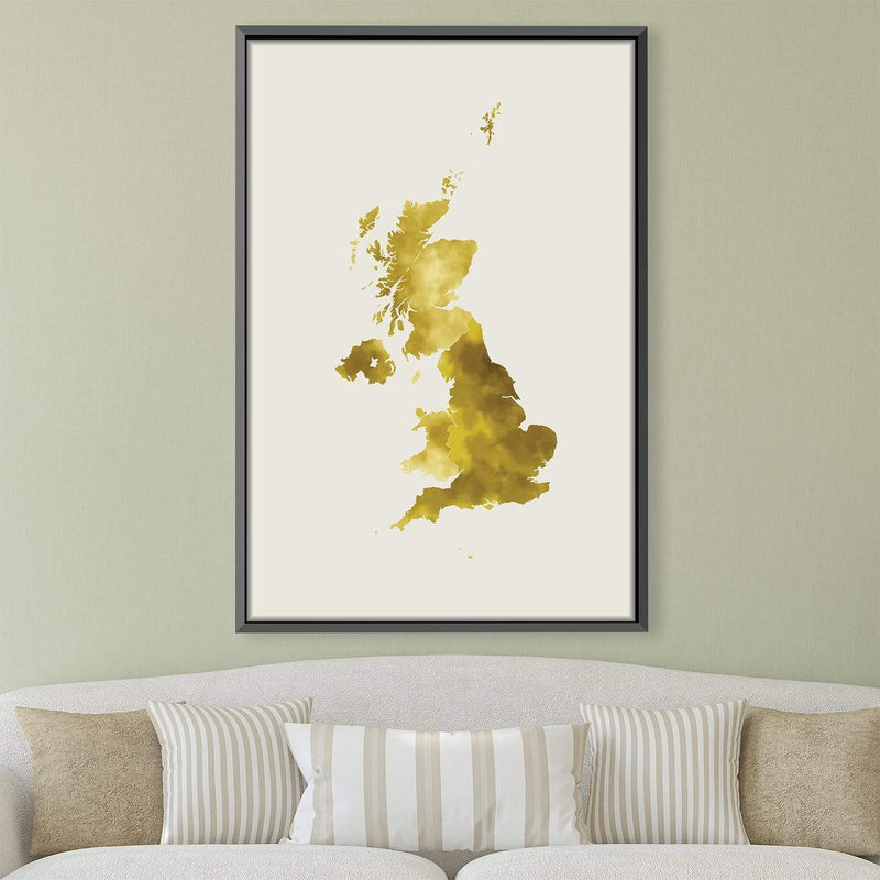 United Kingdom Watercolor Canvas