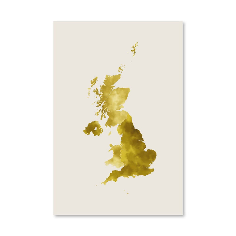 United Kingdom Watercolor Canvas