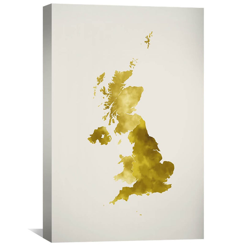 United Kingdom Watercolor Canvas