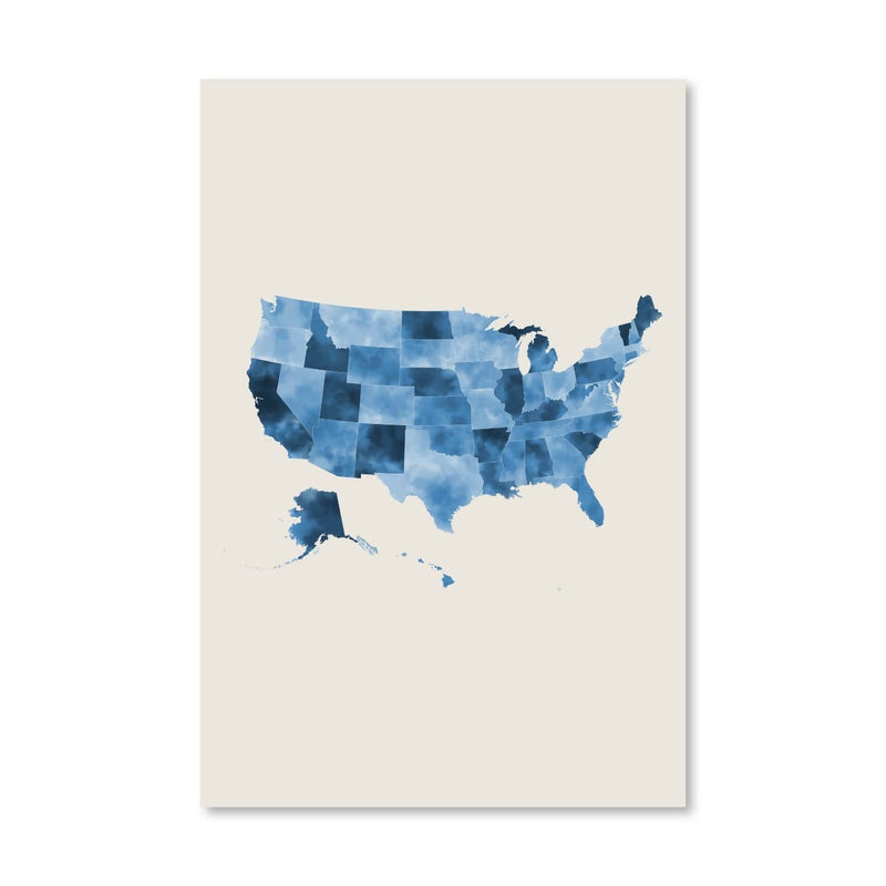 United States of America Watercolor Canvas