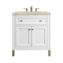 James Martin Chicago 30" Single Bathroom Vanity, Glossy White