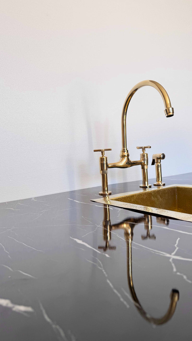 Unlacquered Brass Kitchen Faucet