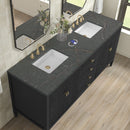 James Martin Myrrin 72" Double Bathroom Vanity, Carbon Oak