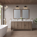 James Martin Portland 72" Double Bathroom Vanity, Whitewashed Walnut