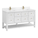 James Martin Breckenridge 60" Double Bathroom Vanity, Bright White