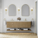 James Martin Allamari 72" Floating Double Bathroom Vanity, Dune Mist