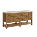James Martin Malibu 72" Double Bathroom Vanity, Amber Birch