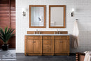 James Martin Bristol 72" Double Bathroom Vanity, Saddle Brown