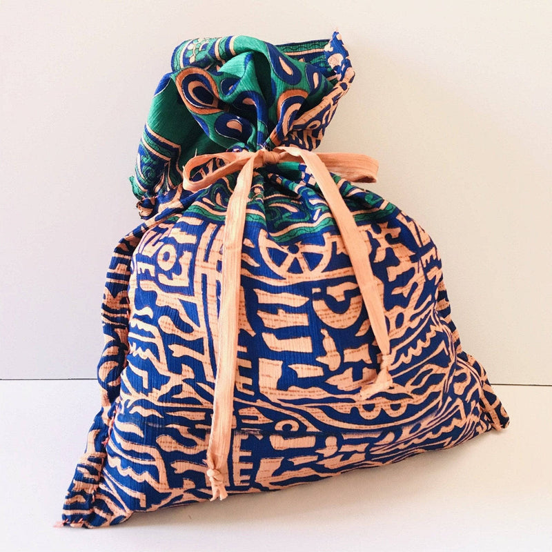 Upcycled Sari Fabric Gift Bag Sewing Kit