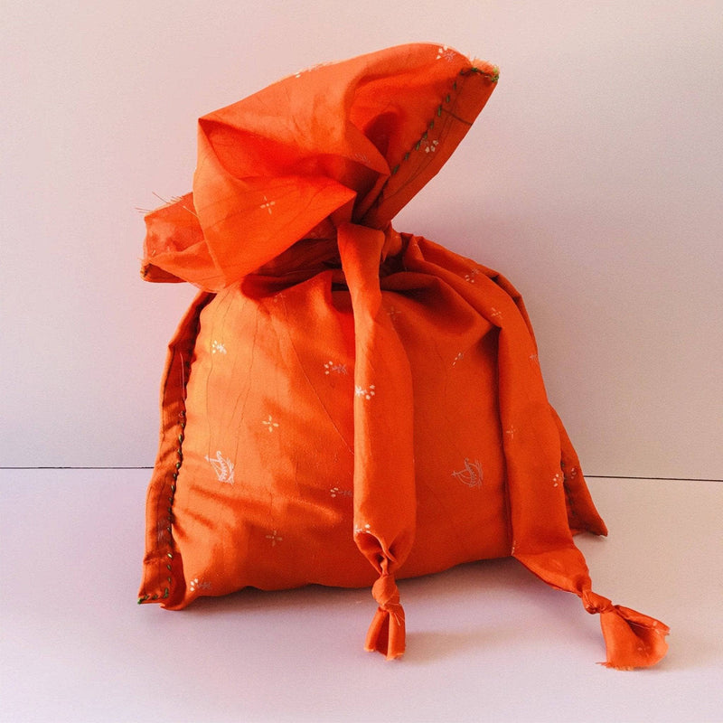 Upcycled Sari Fabric Gift Bag Sewing Pattern