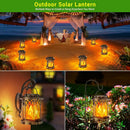 GobekUsa Upgraded Flickering Flame Solar Lanterns - 2 Pack