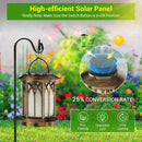 GobekUsa Upgraded Flickering Flame Solar Lanterns - 2 Pack