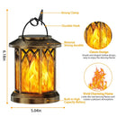 GobekUsa Upgraded Flickering Flame Solar Lanterns - 2 Pack