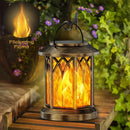 GobekUsa Upgraded Flickering Flame Solar Lanterns - 2 Pack