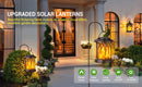 GobekUsa Upgraded Flickering Flame Solar Lanterns - 2 Pack