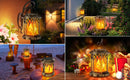 GobekUsa Upgraded Flickering Flame Solar Lanterns - 2 Pack