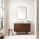 James Martin Amberly 48" Dual Mount Single Bathroom Vanity, Mid-Century Walnut