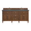 James Martin Lorelai 72" Double Bathroom Vanity, Mid-Century Walnut