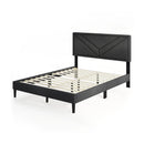 Upholstered Platform Bed with Tufted Headboard and Wooden Slats by LJGDeals