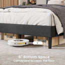 Upholstered Platform Bed with Tufted Headboard and Wooden Slats by LJGDeals