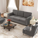 Upholstered Teddy Velvet 3-Seat Sofa with Comfy Back Pillows by LJGDeals