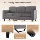 Upholstered Teddy Velvet 3-Seat Sofa with Comfy Back Pillows by LJGDeals