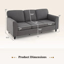 Upholstered Teddy Velvet 3-Seat Sofa with Comfy Back Pillows by LJGDeals