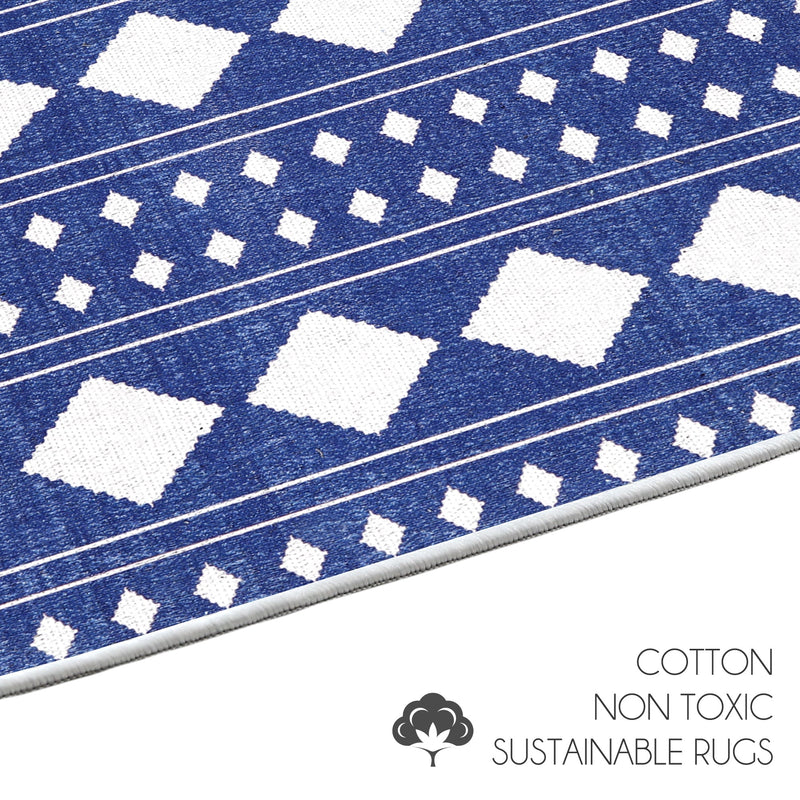 Sussexhome Diamond Collection 2 x 3 Foot Heavy Duty Low Pile Landing Rug Runner