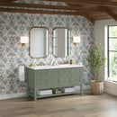 James Martin Breckenridge 60" Double Bathroom Vanity, Smokey Celadon