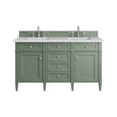 James Martin Brittany 60" Double Bathroom Vanity, Smokey Celadon