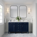 James Martin Brittany 60" Double Bathroom Vanity, Victory Blue