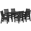 7 Pieces Patio Dining Set Outdoor HDPE Weather Resistant Table and Chairs Set by LJGDeals