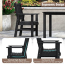 7 Pieces Patio Dining Set Outdoor HDPE Weather Resistant Table and Chairs Set by LJGDeals